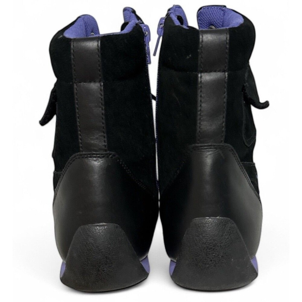 Vintage KangaROOS Leather Wrestling Boots Womens Sz 9 Blk/Purple CrossFit - Picture 5 of 7